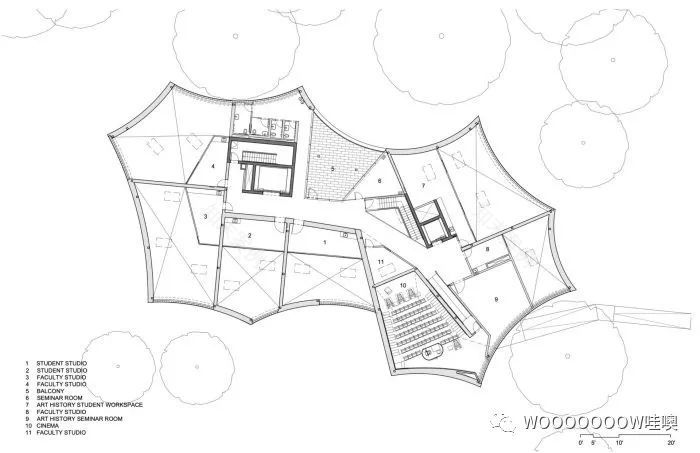 史蒂文·霍尔的冬季视觉艺术中心——融入自然的轻盈建筑-23