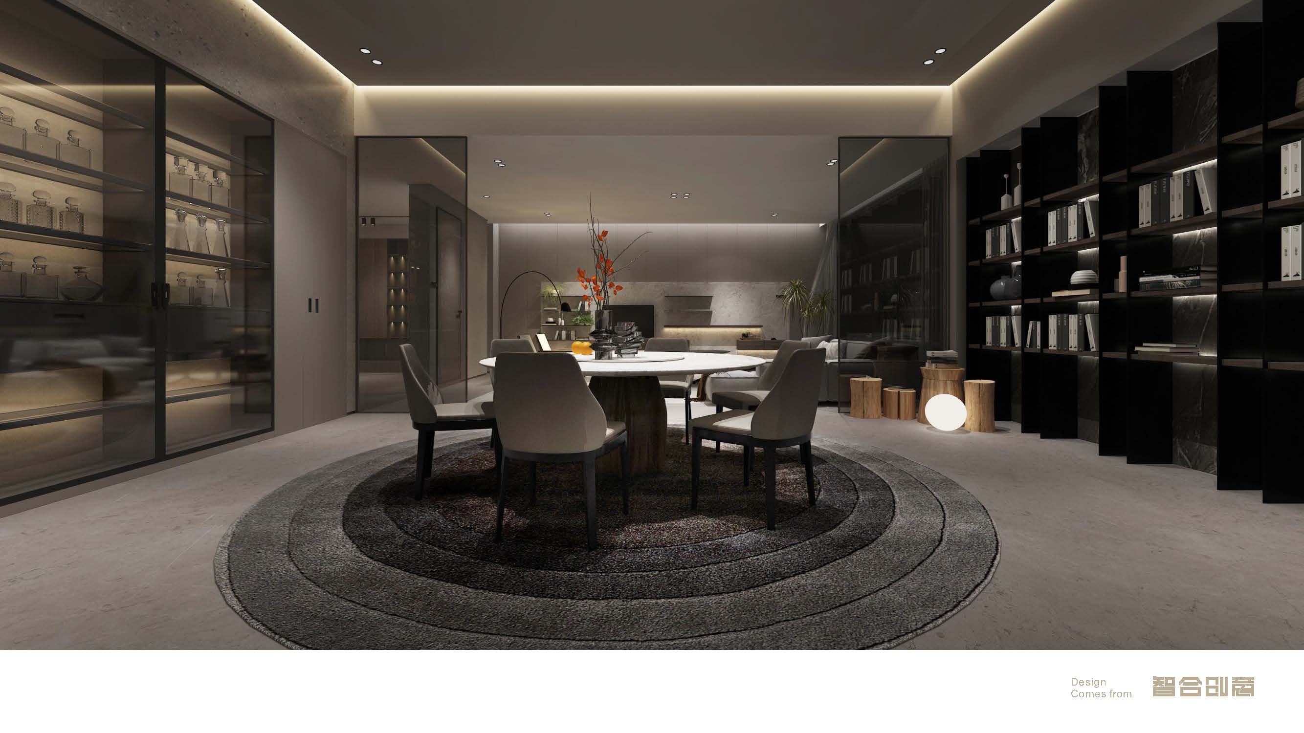 展厅设计 | 隔而不断的通透，藏着高级的秩序感-3