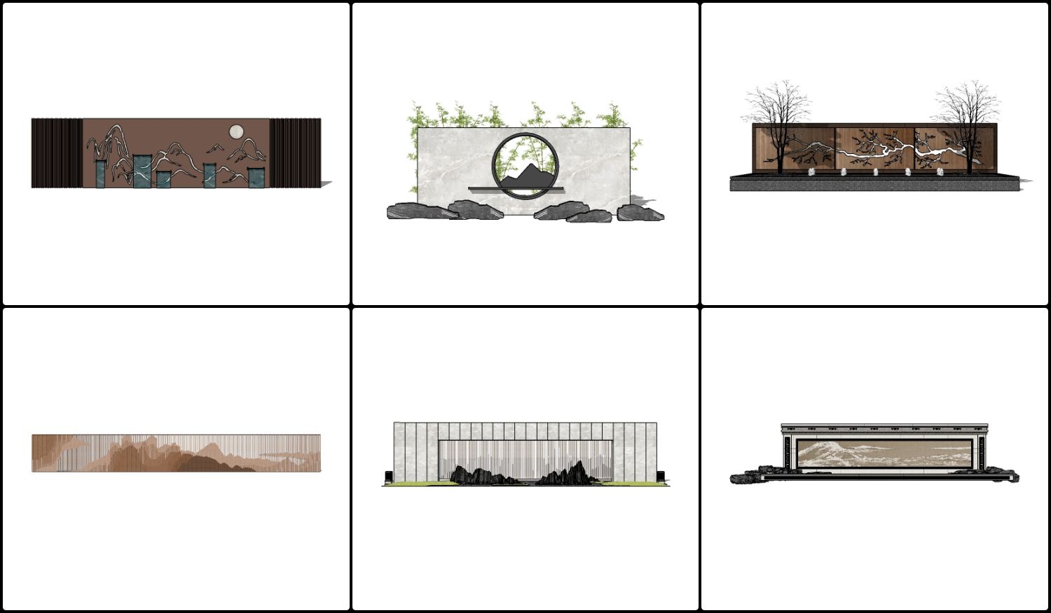 免费Sketchup亚洲围栏模型下载-5