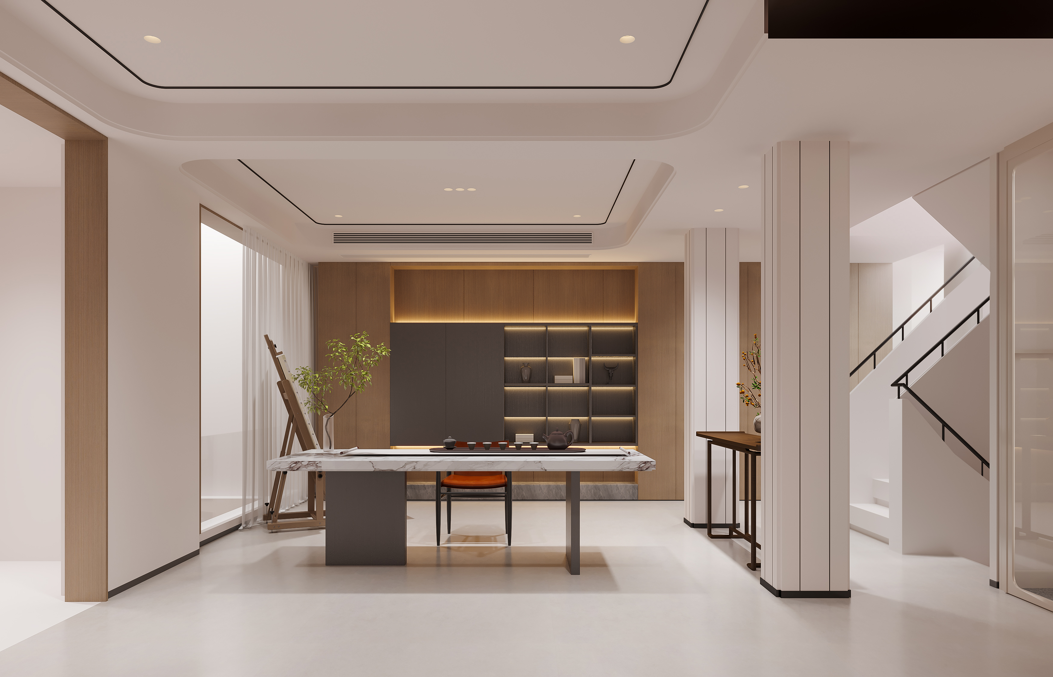 现代暖色系别墅分享-3