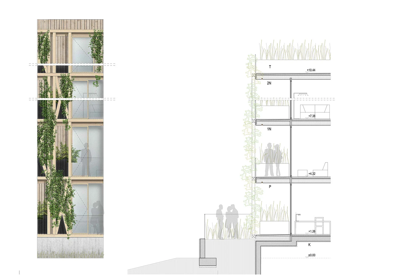木屋；木结构房屋（注：根据常规含义和语境，wooden是木制的意思，housing有房屋等含义，所以wooden housing较为常见的就是指用木材建造的房屋，这里给出两个较常用的表述） 丨Slovenia丨dekleva gregorič architects-12