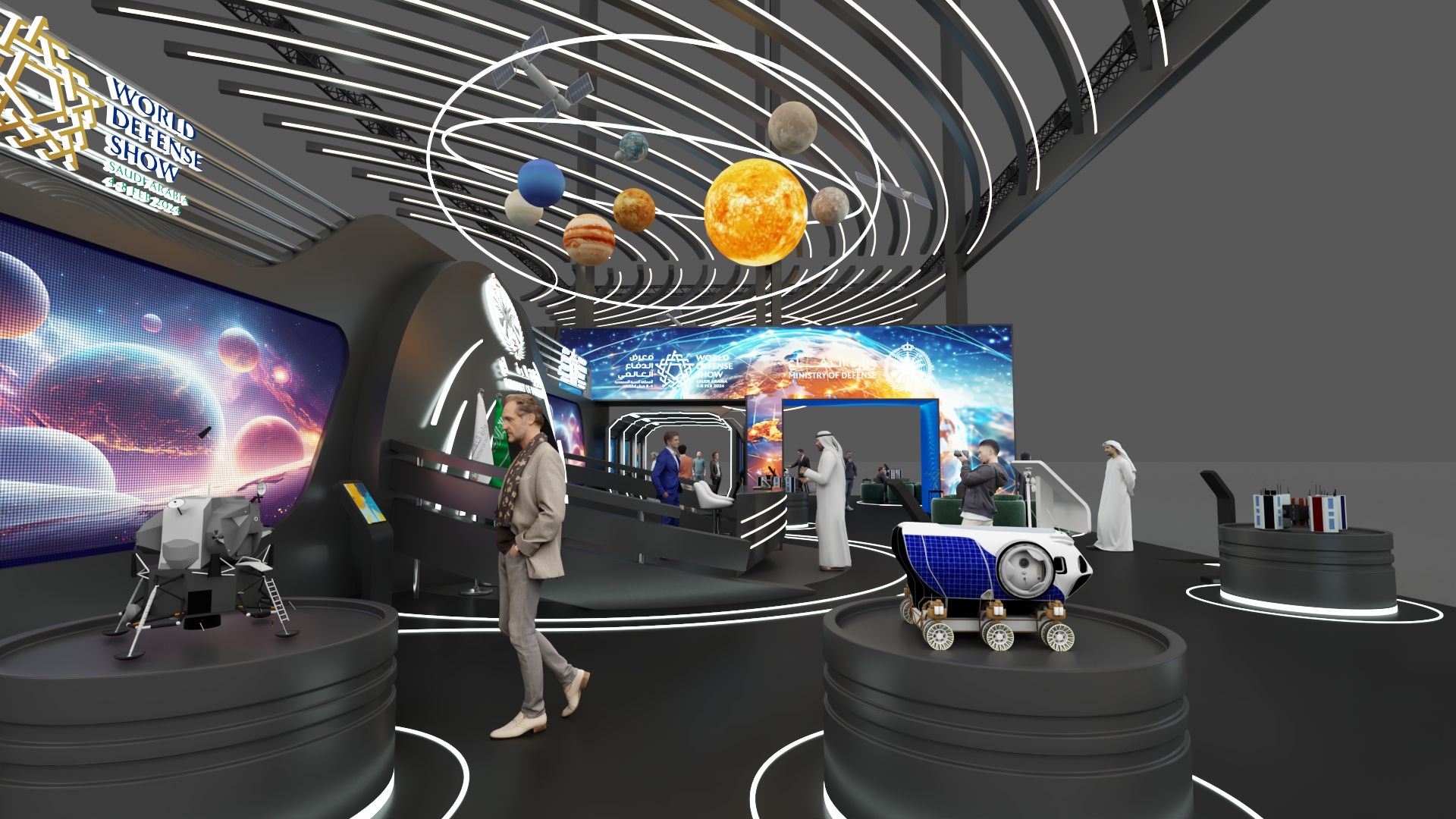 沙特国防部 2024 年世界国防展展览空间设计-29