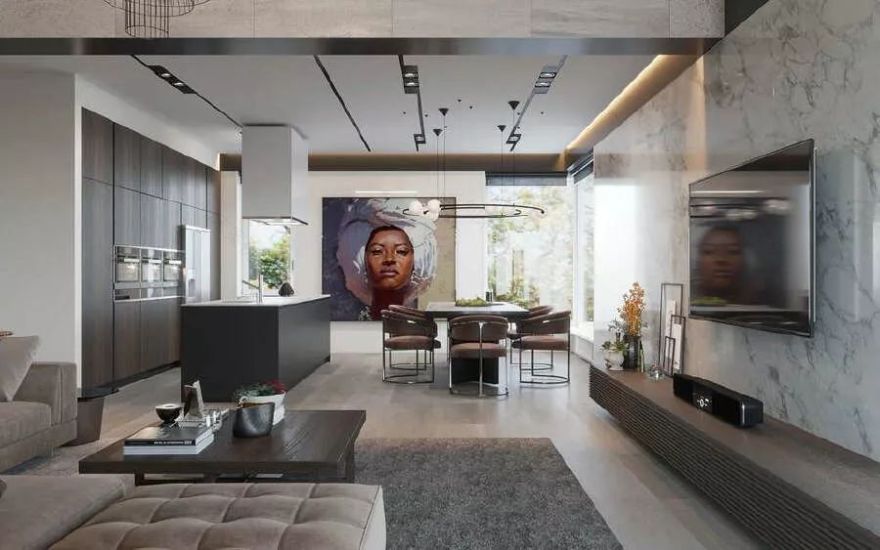 现代奢华住宅设计,精致多变、色泽温馨柔和-5