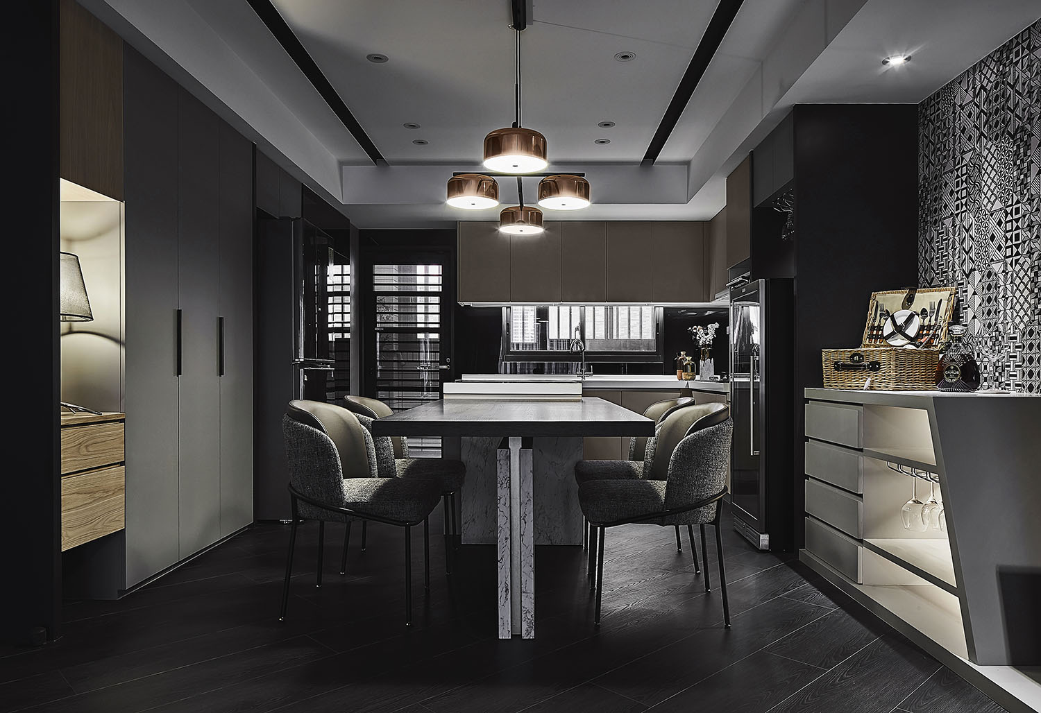 台湾 90㎡墨艺藏金住宅丨中国台湾-16