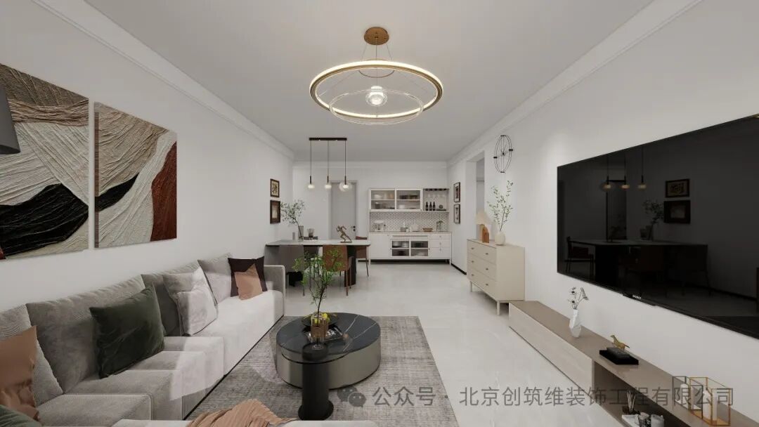 中兴和园二期|120㎡现代简约风装修案例-3