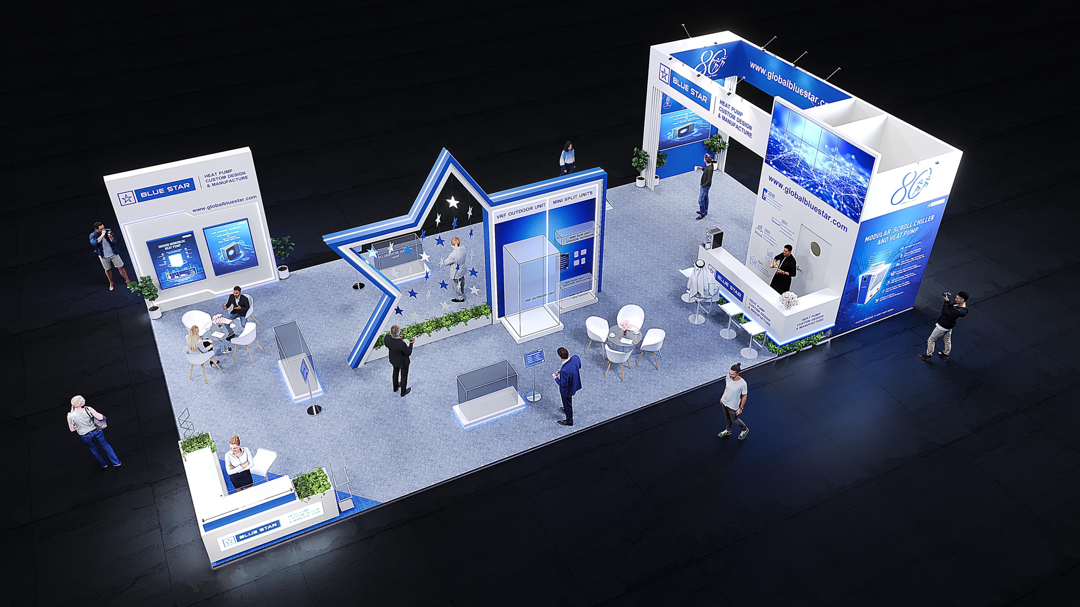 Blue Star | 4 Side Open Stall-15