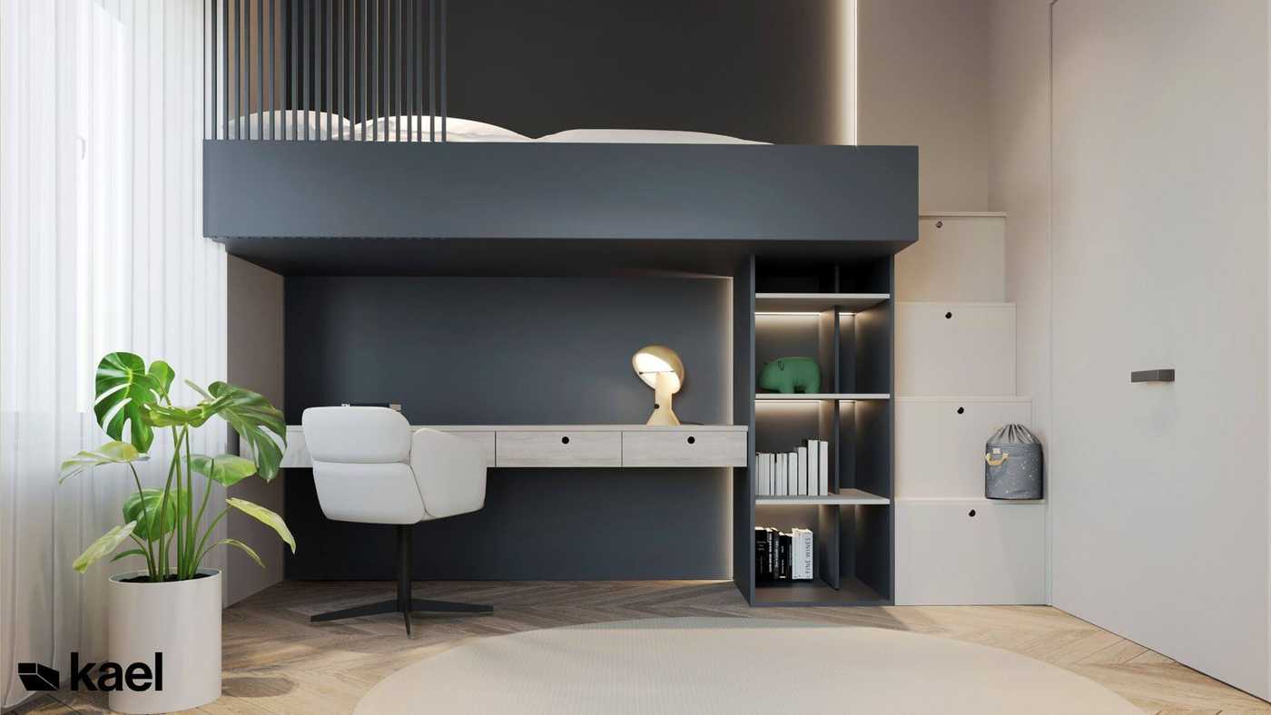 波兰华沙160平两层极简风公寓设计丨波兰KAEL工作室-80