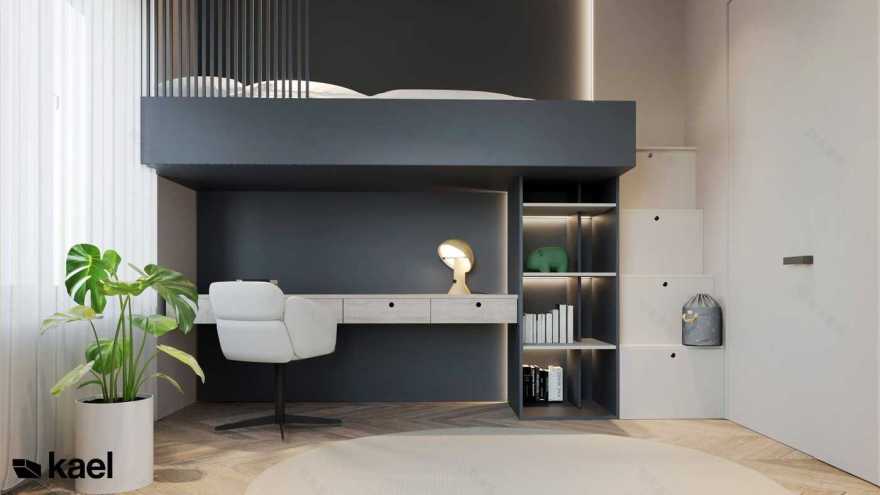 波兰华沙160平两层极简风公寓设计丨波兰KAEL工作室-80