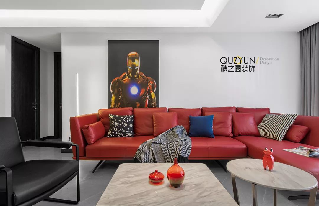 绿都万和城现代风格家居设计，巧妙融合西班牙红元素-14