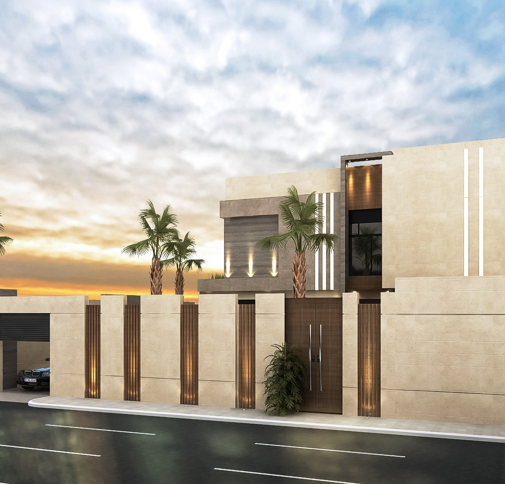 KSA 别墅项目的外部施工图丨Bariq Consultants-9