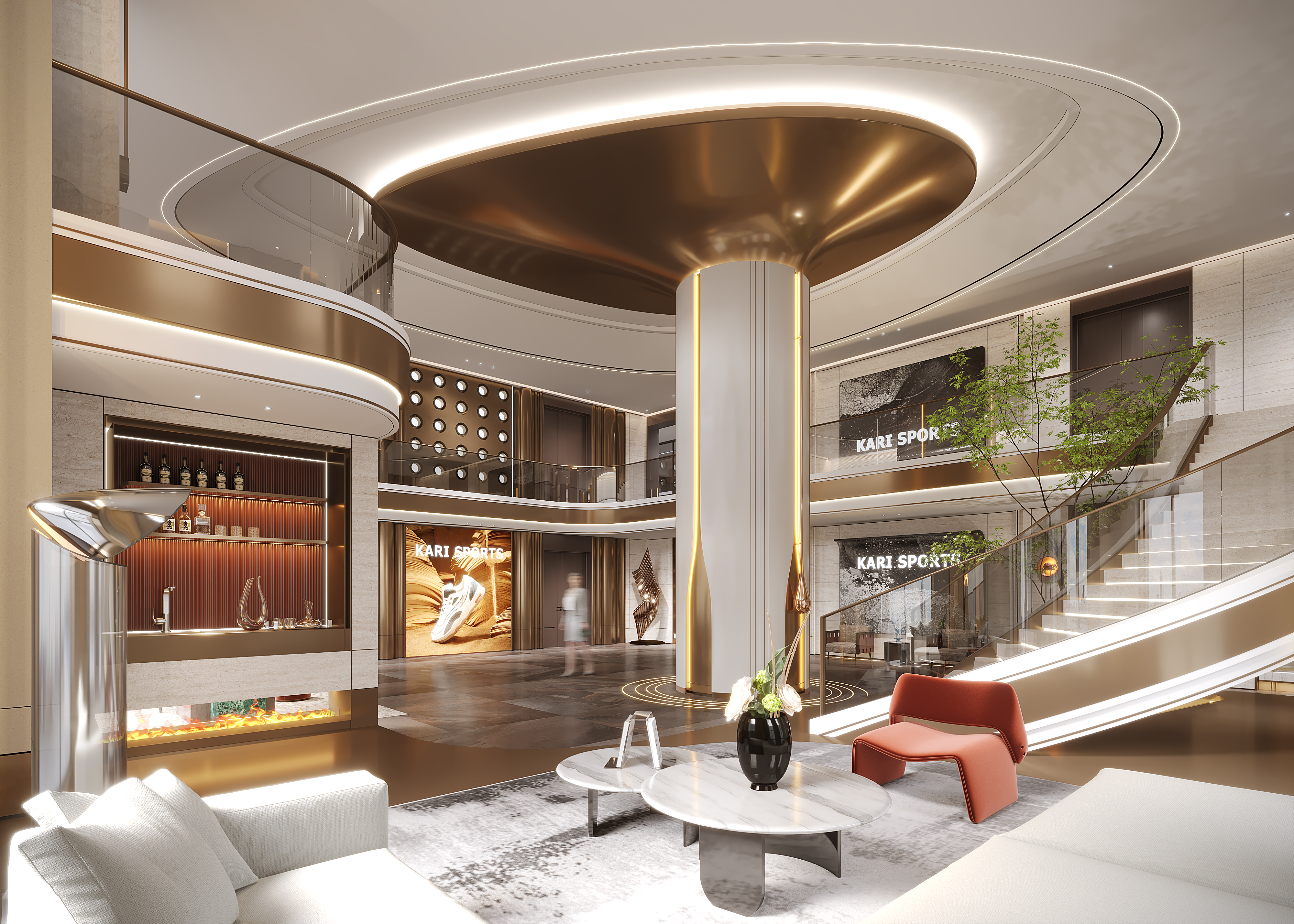 轻奢公司大堂 - YOU点意思效果图表现-5