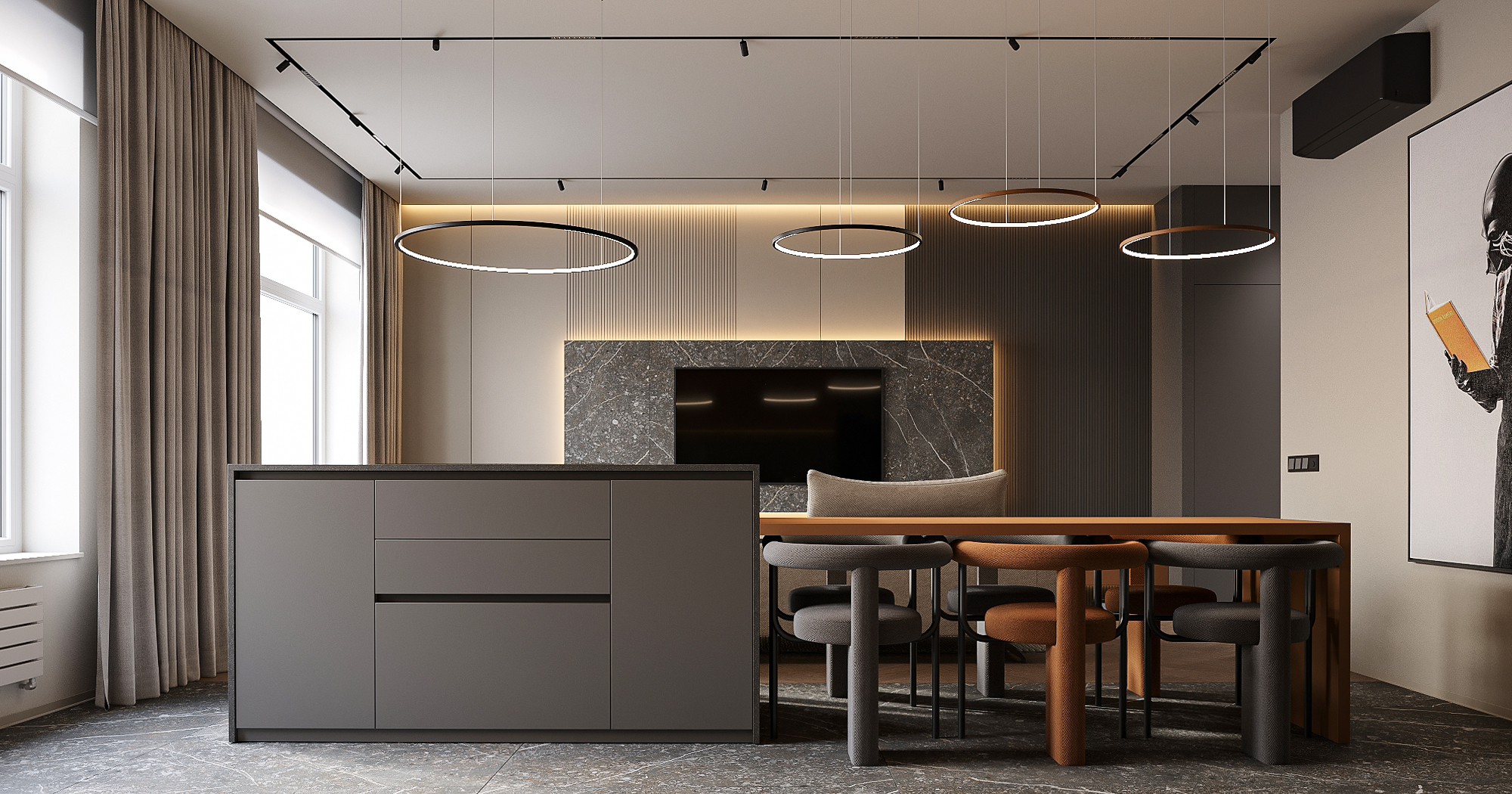 温暖色调的家庭舒适公寓丨拉脱维亚里加丨Bodes studio-9