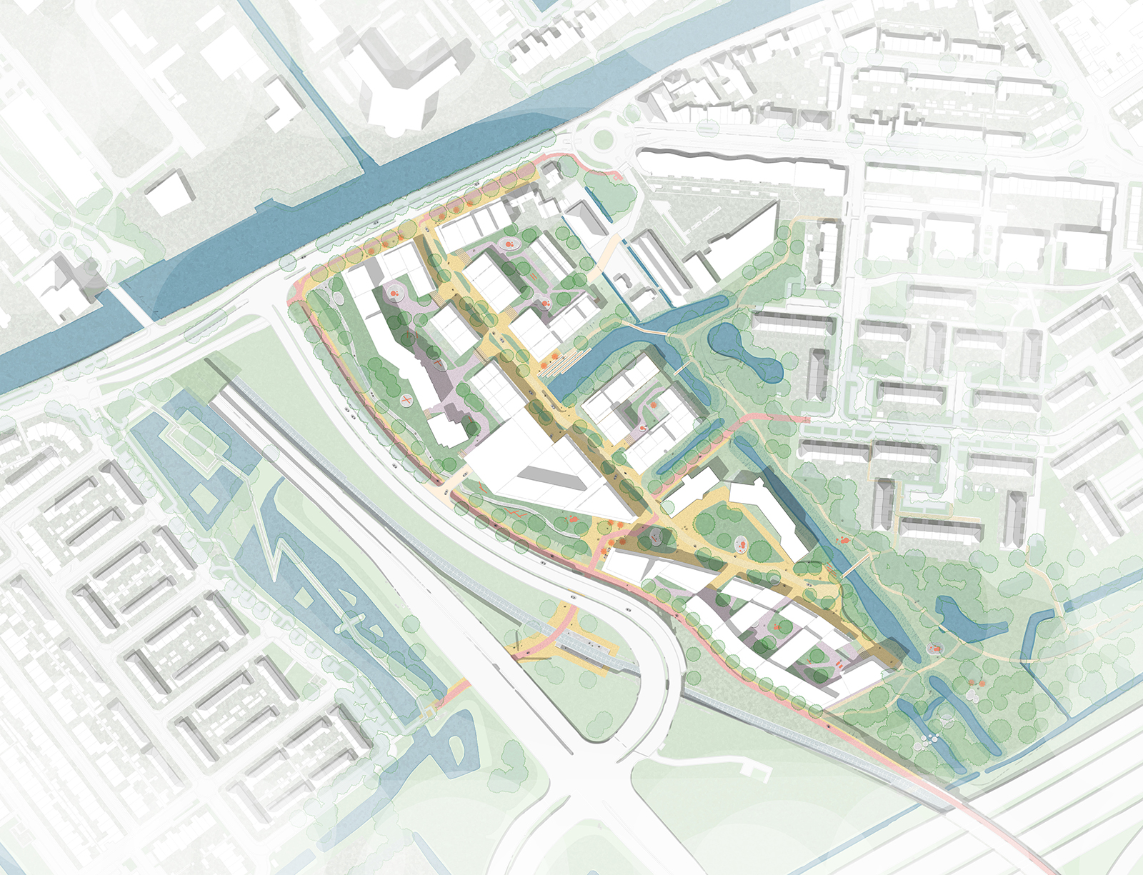 Leidschendam-Voorburg Overgoo | Ontwikkelkader: magic mix zet leegstand om in vitaal woonwerkgebied | Urhahn-1
