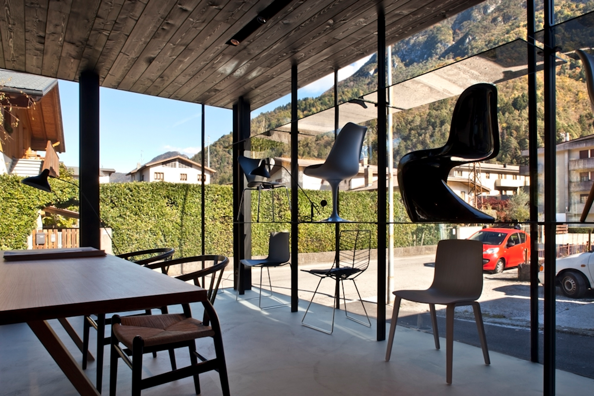 玻璃之屋 · 木质壁炉展示空间的扩建与创新-23