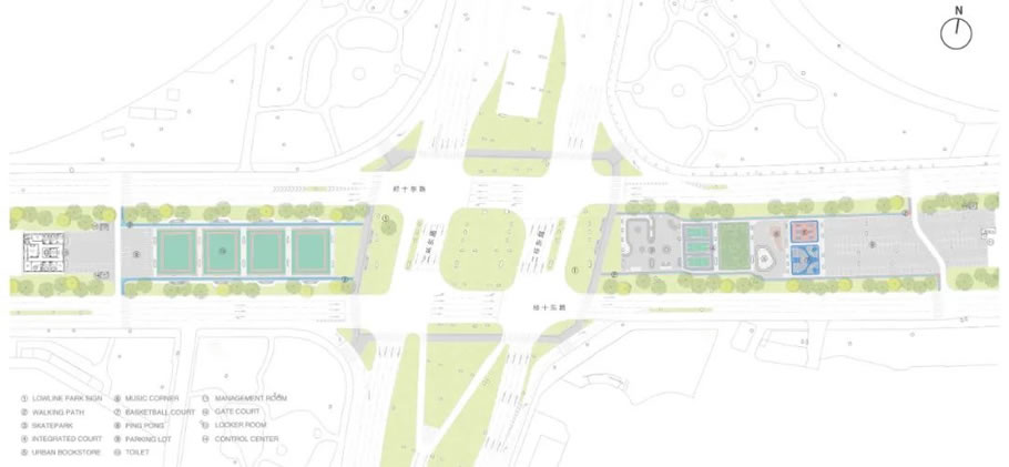 济南燕山立交低线公园丨中国济南丨同圆设计集团股份有限公司风景园林所-5