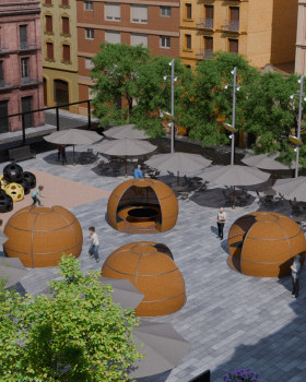 暗影广场

注：PLAÇA在加泰罗尼亚语里是广场的意思，DEL是de el的缩合形式表示所属关系，OMBRE在加泰罗尼亚语里有暗影、阴影等意思，所以整体翻译为暗影广场  丨西班牙巴塞罗那