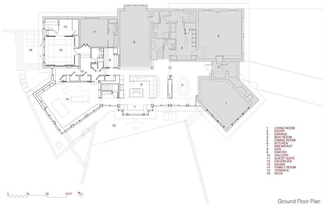 豪华别墅 现代风格Chestnut Hill 美国 马萨诸塞州 别墅-7