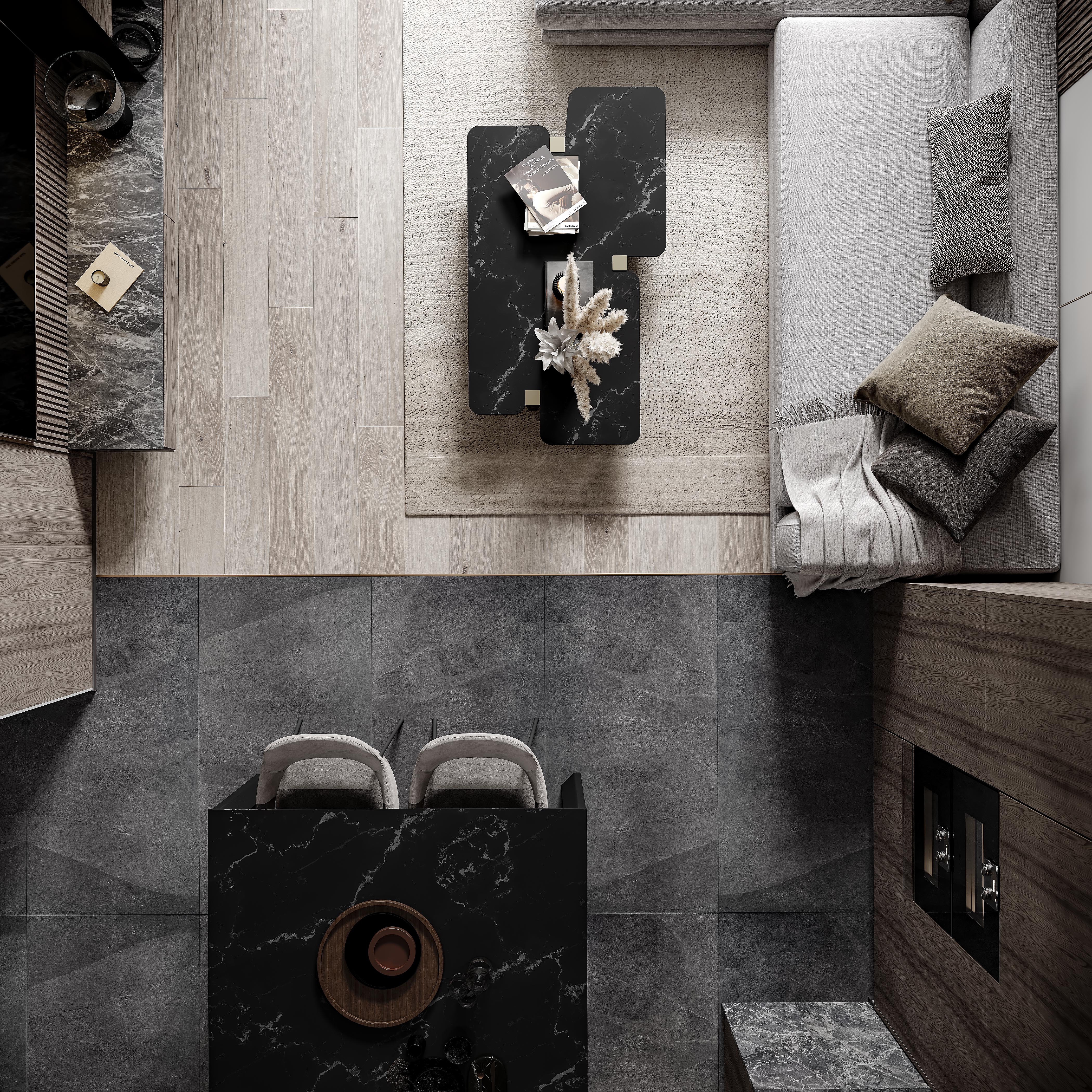 Modern dark apartment-8