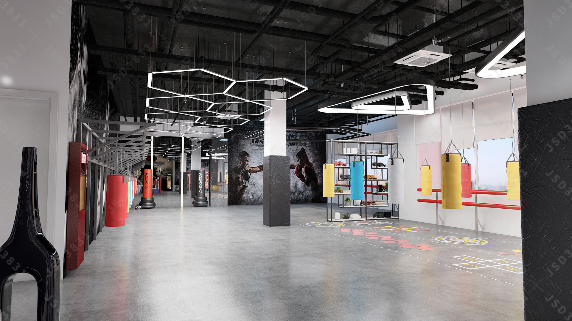 搏击馆,武术馆及武术学校设计-7