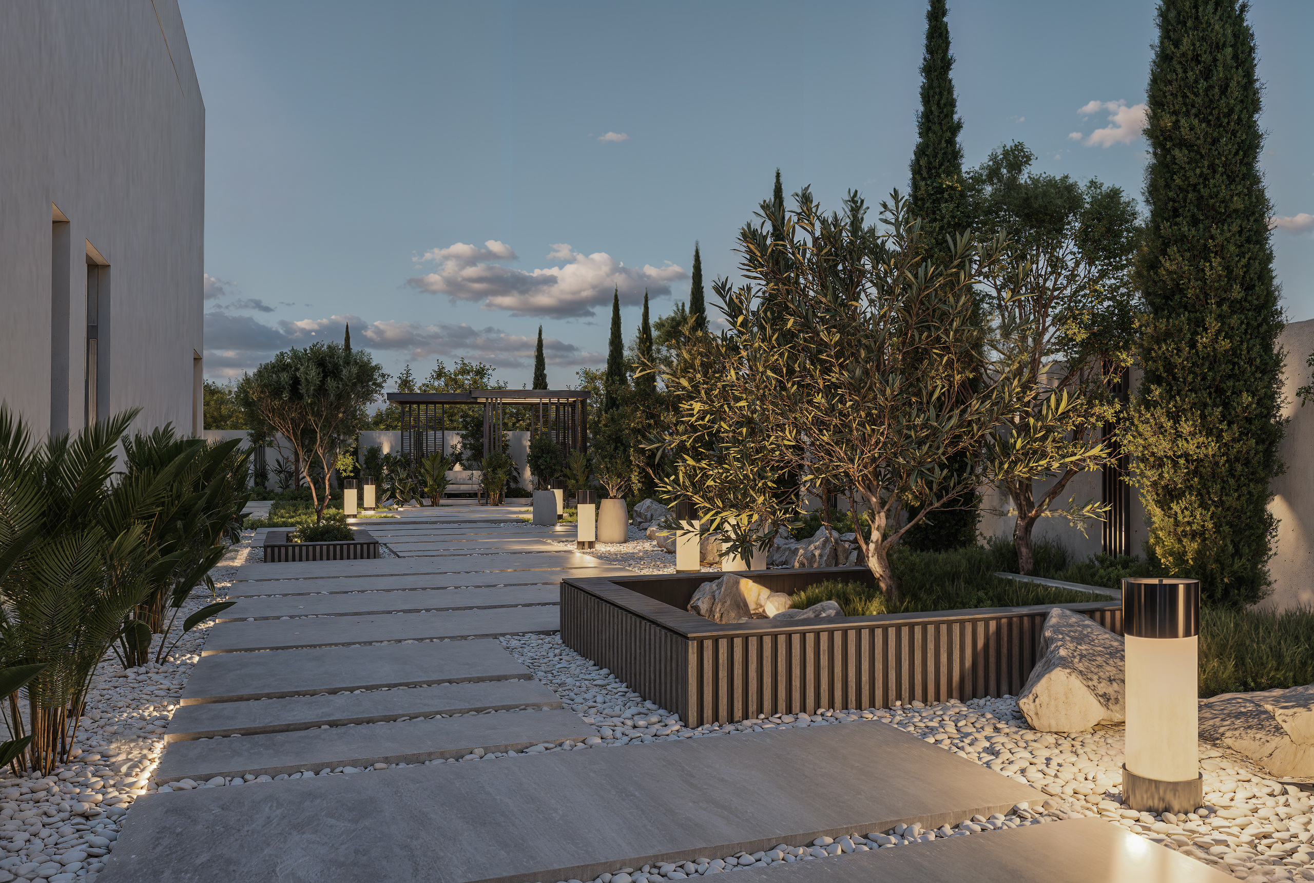 Desert Light Estate-Villa Landscape Visualization-7
