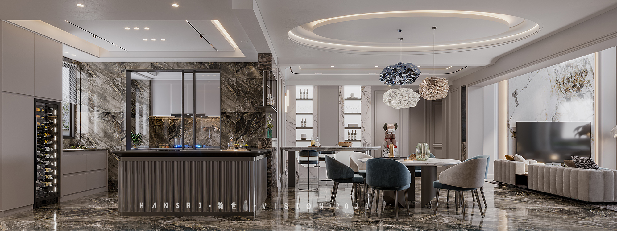 法式轻奢 别墅全案家装-3