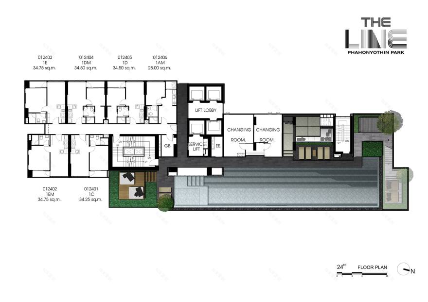 The Line Asoke Ratchada 曼谷高端公寓设计丨泰国曼谷丨Ixora Design Limited-40