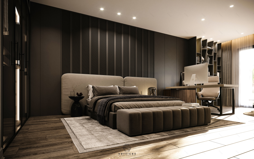 温暖简约风现代卧室设计-7