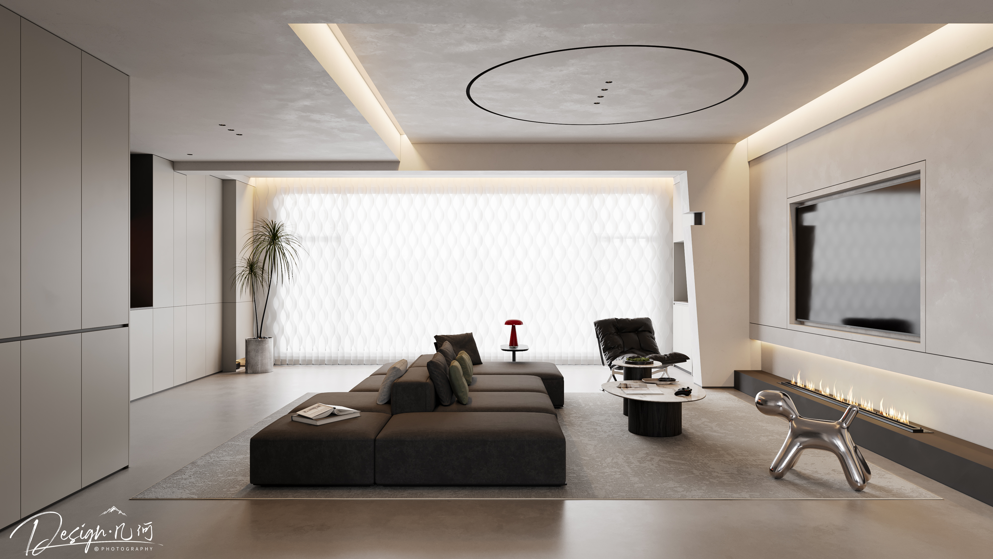 几何空间视觉表现 | 星海国际现代客餐厅（日景）-2