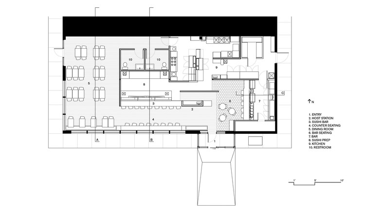 反向诠释的日本餐厅设计-6
