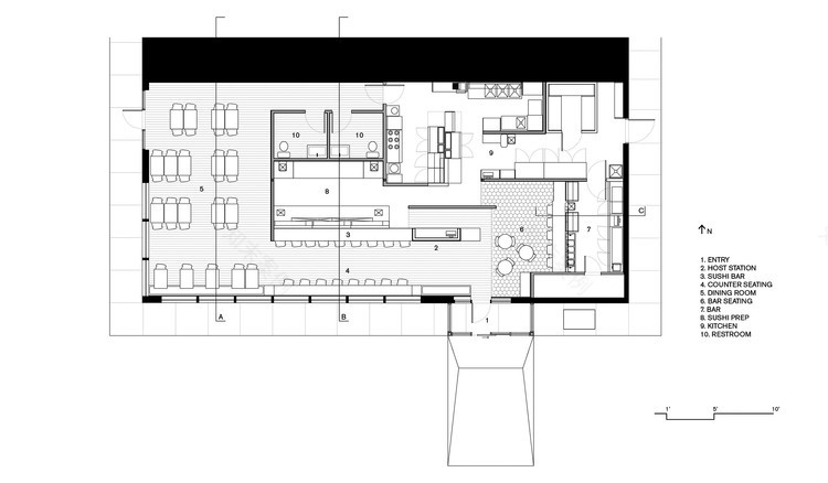 反向诠释的日本餐厅设计-6