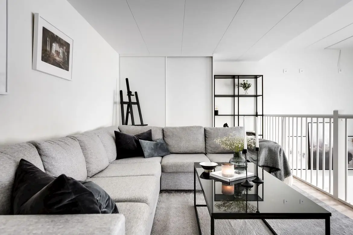 瑞典现代简约两层公寓设计-12