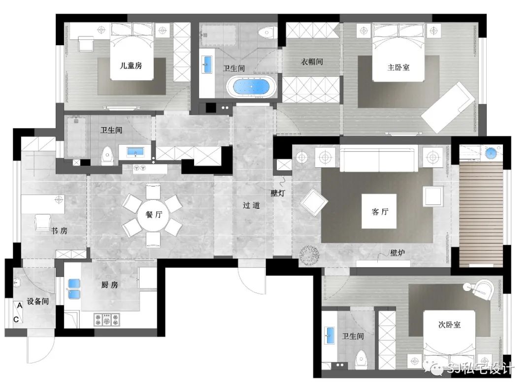 宜兴恒大溪隐府美式家居设计,精致优雅诠释生活品质-10