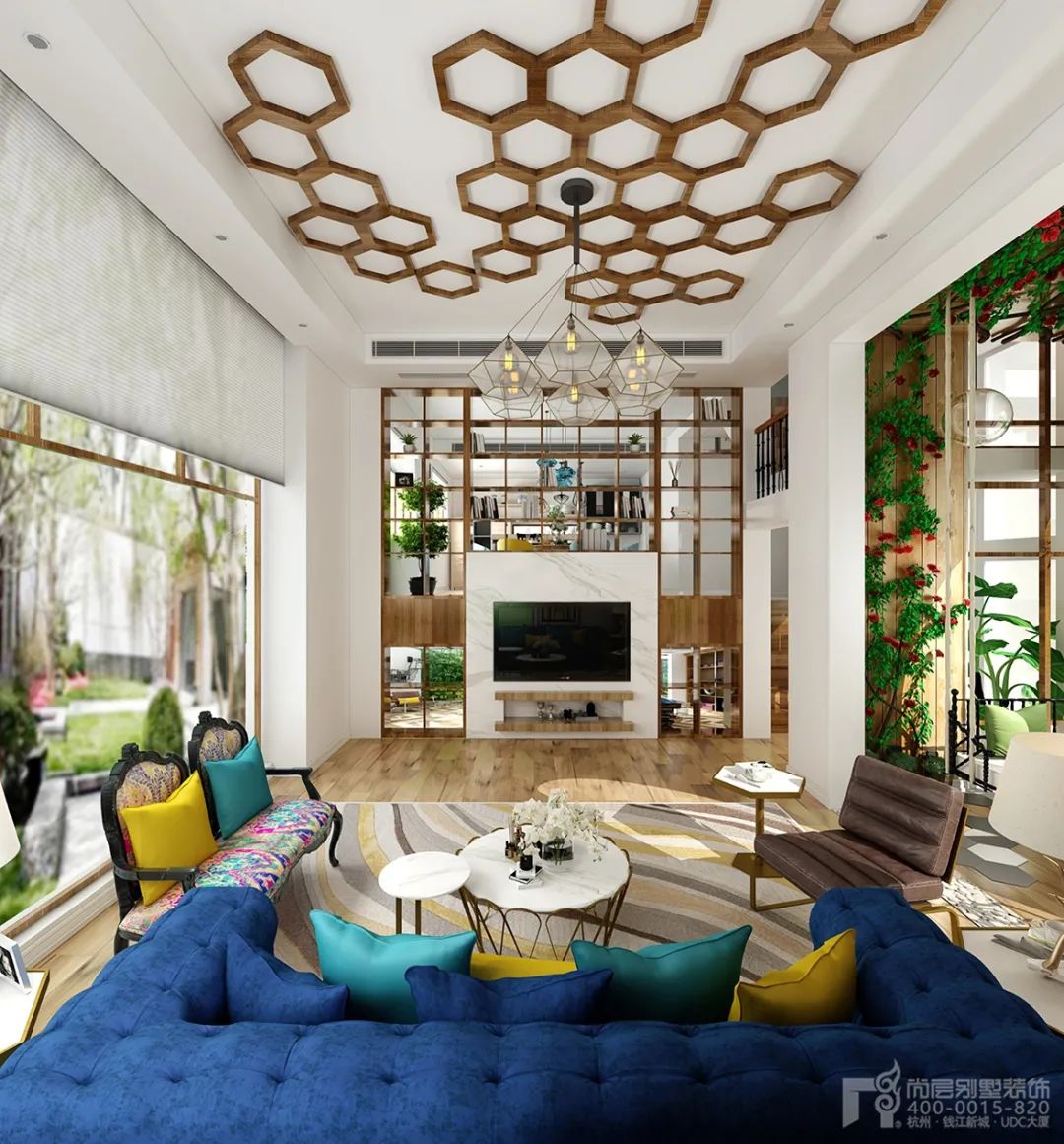 现代自然风别墅设计丨尚层别墅装饰-14