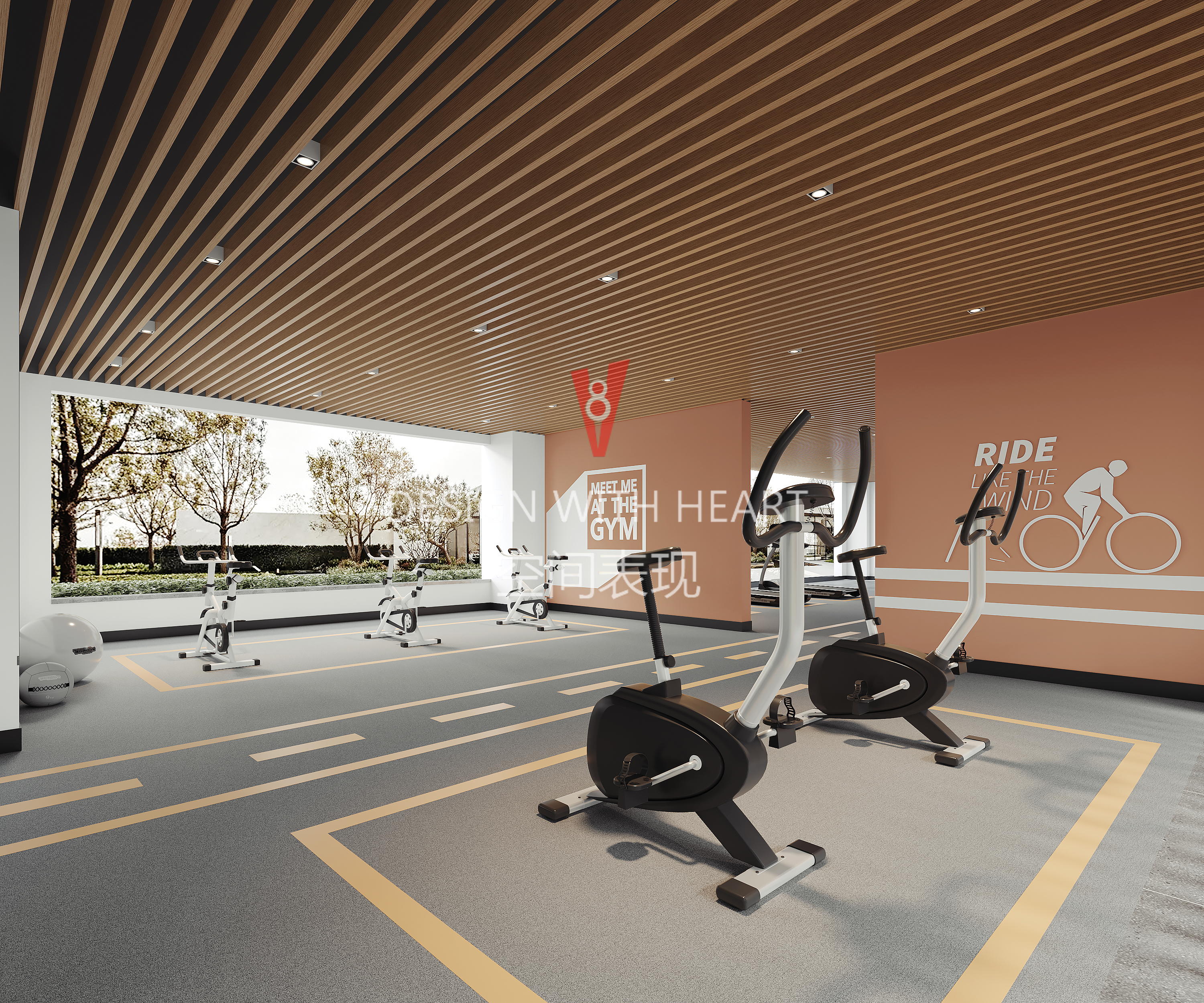 V8 空间表现 · 健身区休闲区效果图-0