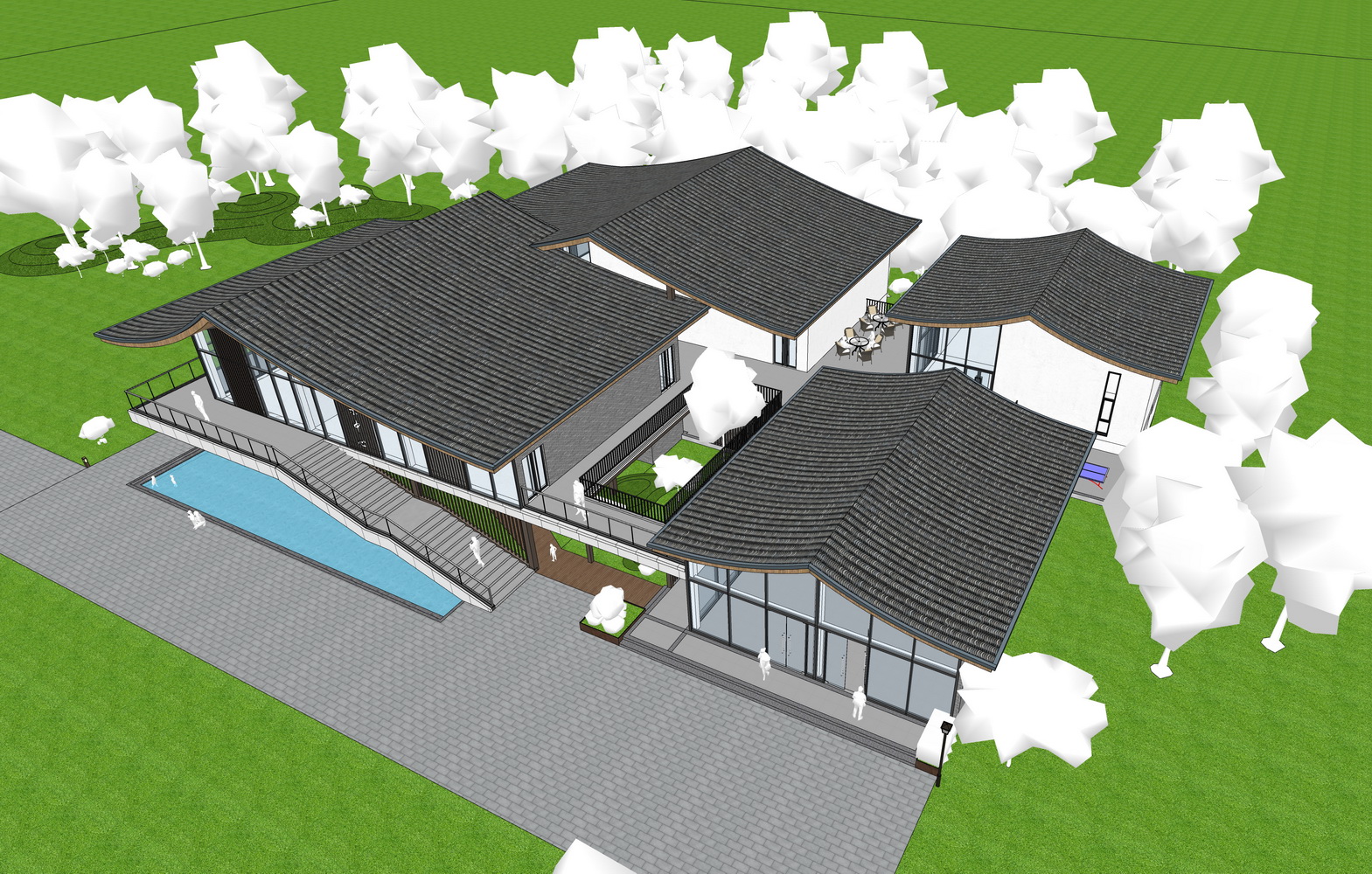 乡村展示中心SU模型-1