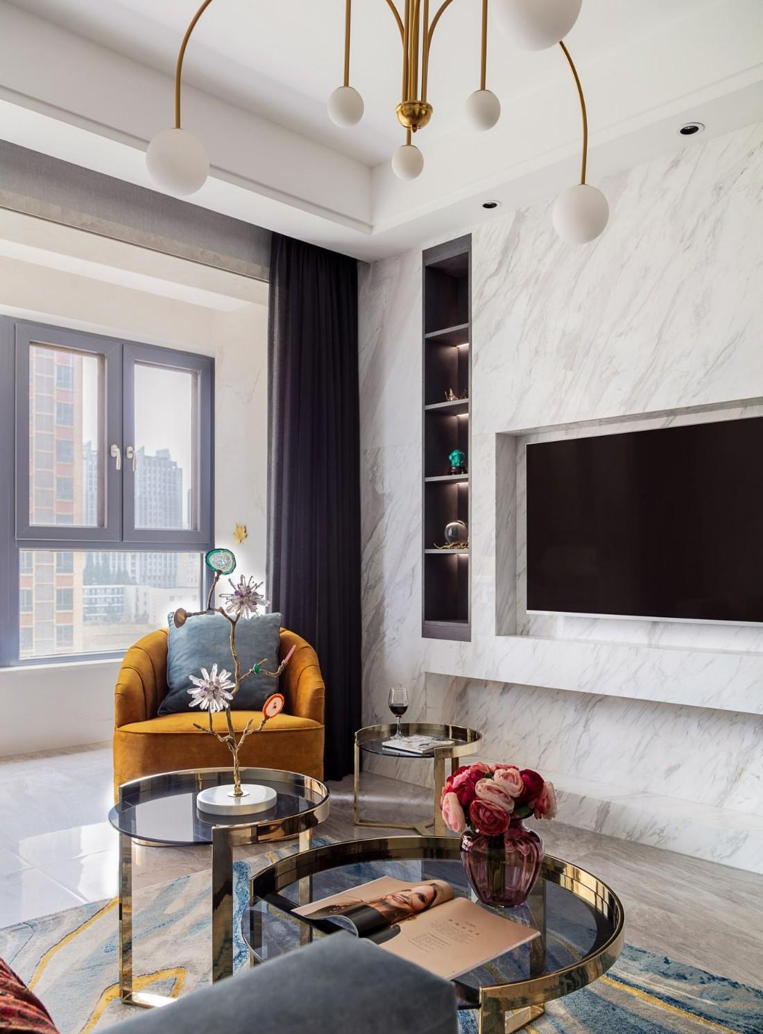 三舍设计丨平层丨新家这样の装，才够腔调！-4