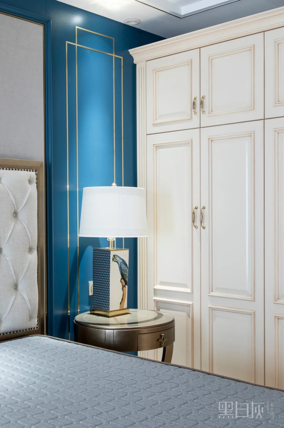 万霖花园轻奢新中式，金色黄铜与白色木元素打造包容空间-74