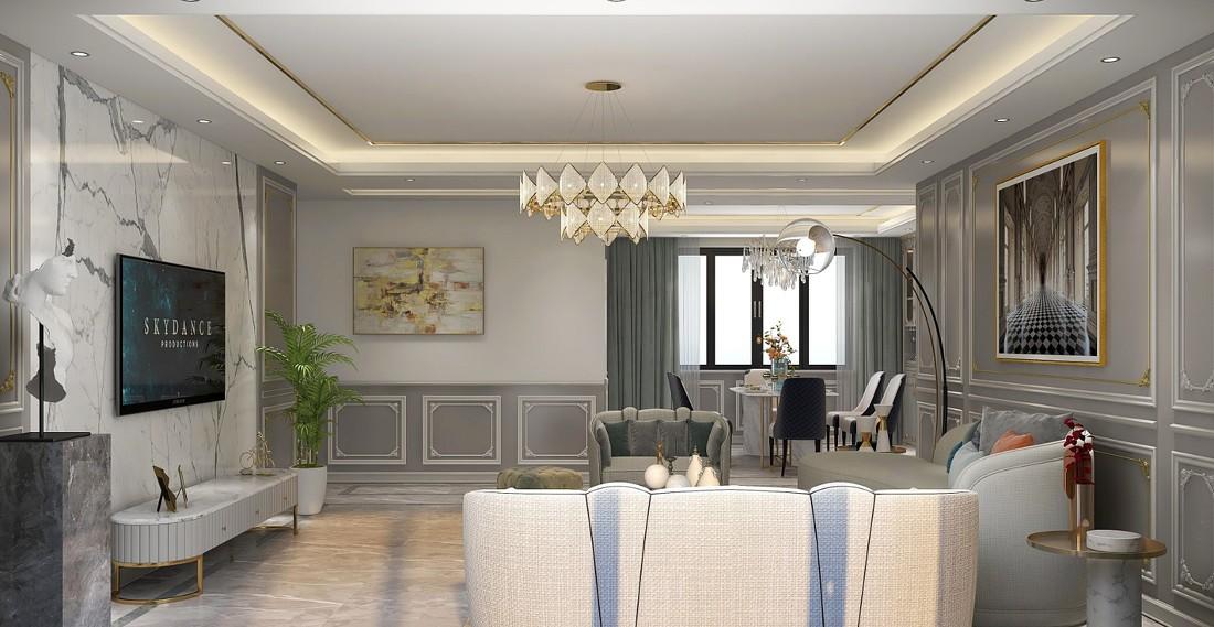 187㎡欧式轻奢风,打造典雅艺术空间-3