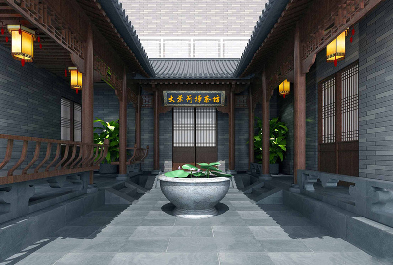 茶馆设计案例效果图-5