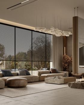 modern luxury living and open kitchen