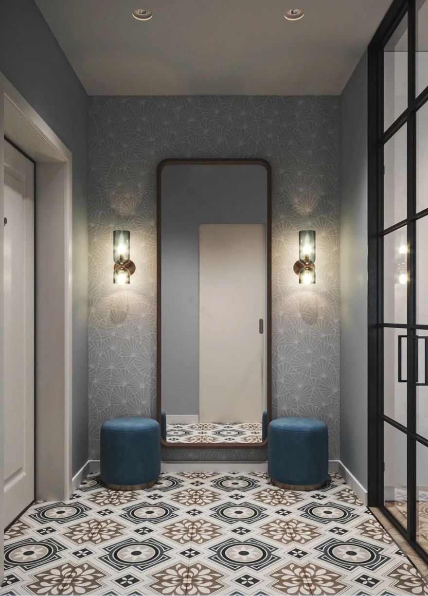 55㎡蓝绿装饰公寓,紧凑空间设计典范-119