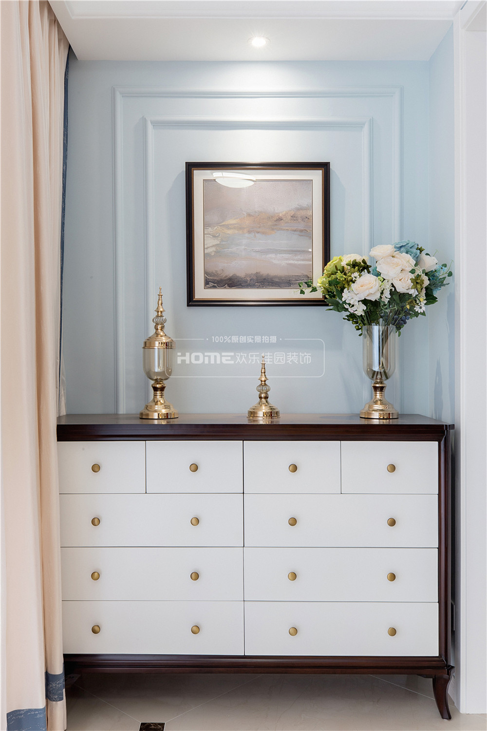 成都中德英伦世邦 140㎡美式轻奢风装修案例解析-34