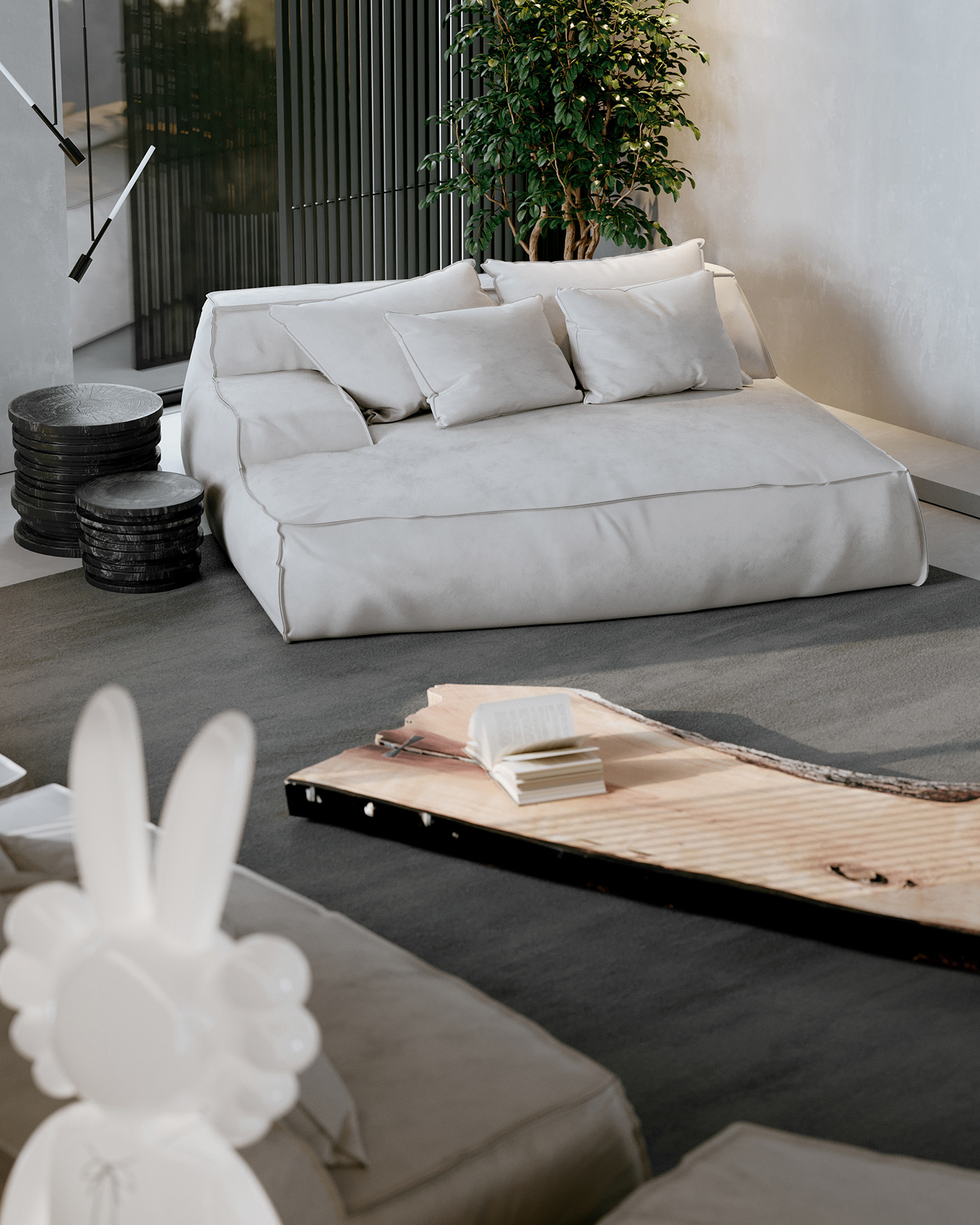 乌克兰高级灰白调子公寓设计-5