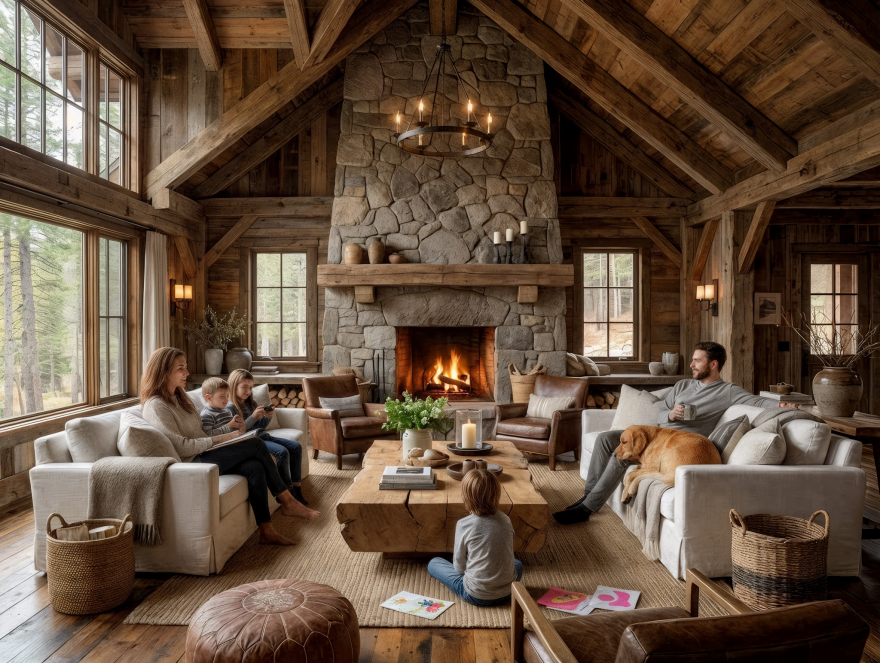 Rustic Style Livingroom(乡村风格客厅)丨Mostafa Qurtam-10