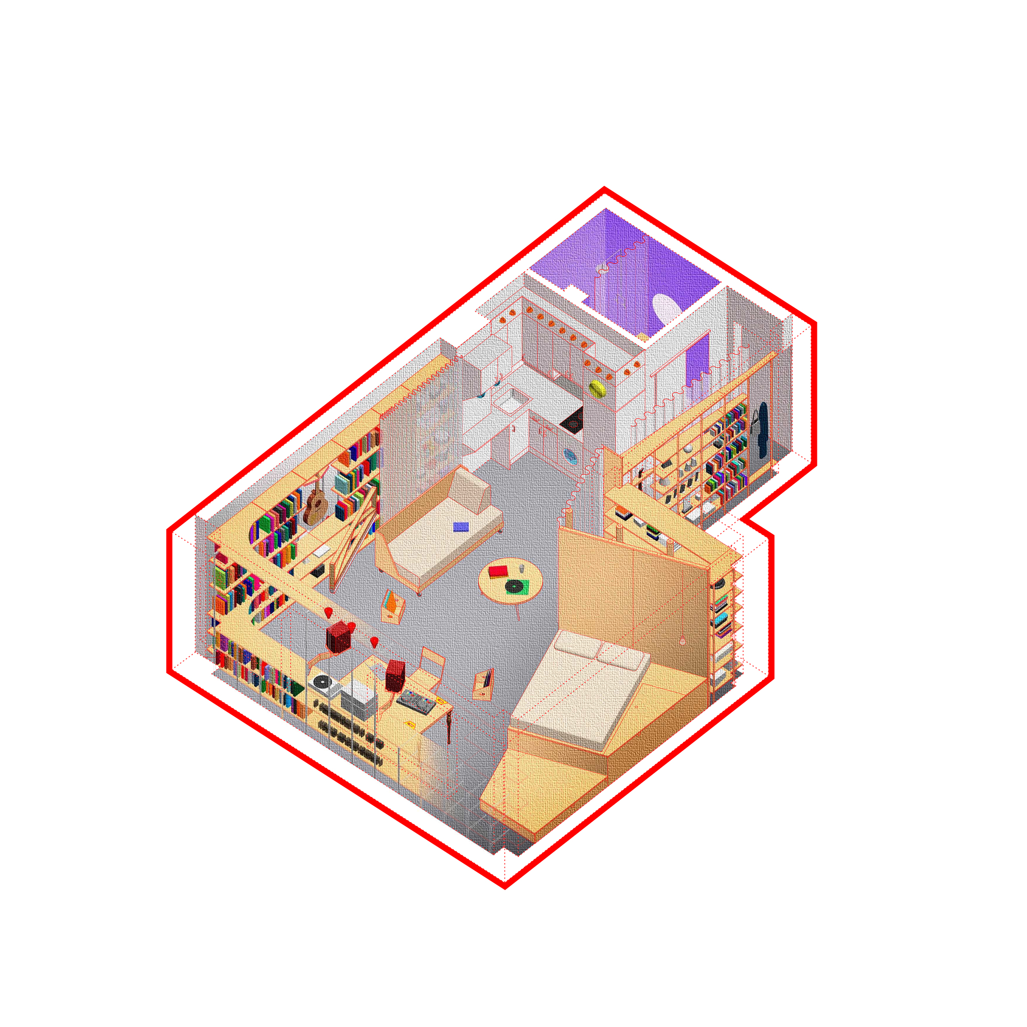 蜕皮公寓丨西班牙马德里丨Husos Architects-20