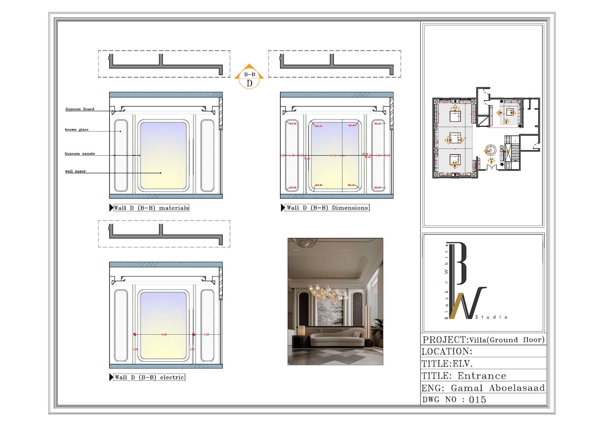 别墅室内设计  首层丨Black N White studio-23