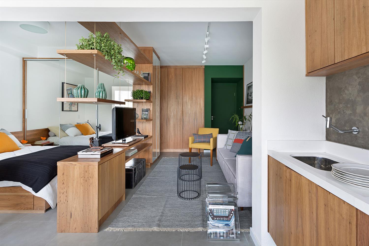 巴西 34 平米公寓的年轻时尚设计-14