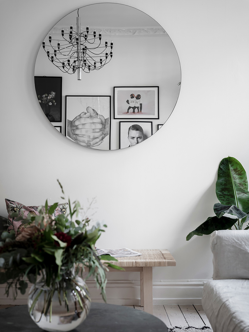 梦幻花卉厨房与雪白客厅 | 哥德堡公寓设计-12