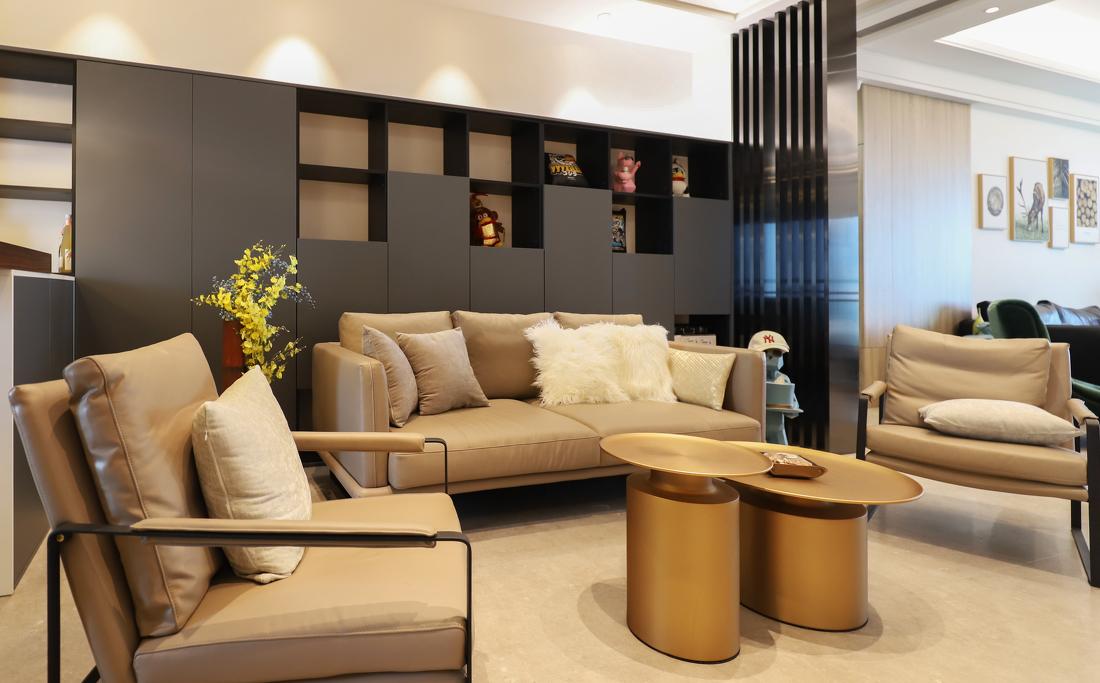 广州轻奢北欧风大户型设计,多元素空间利用-16