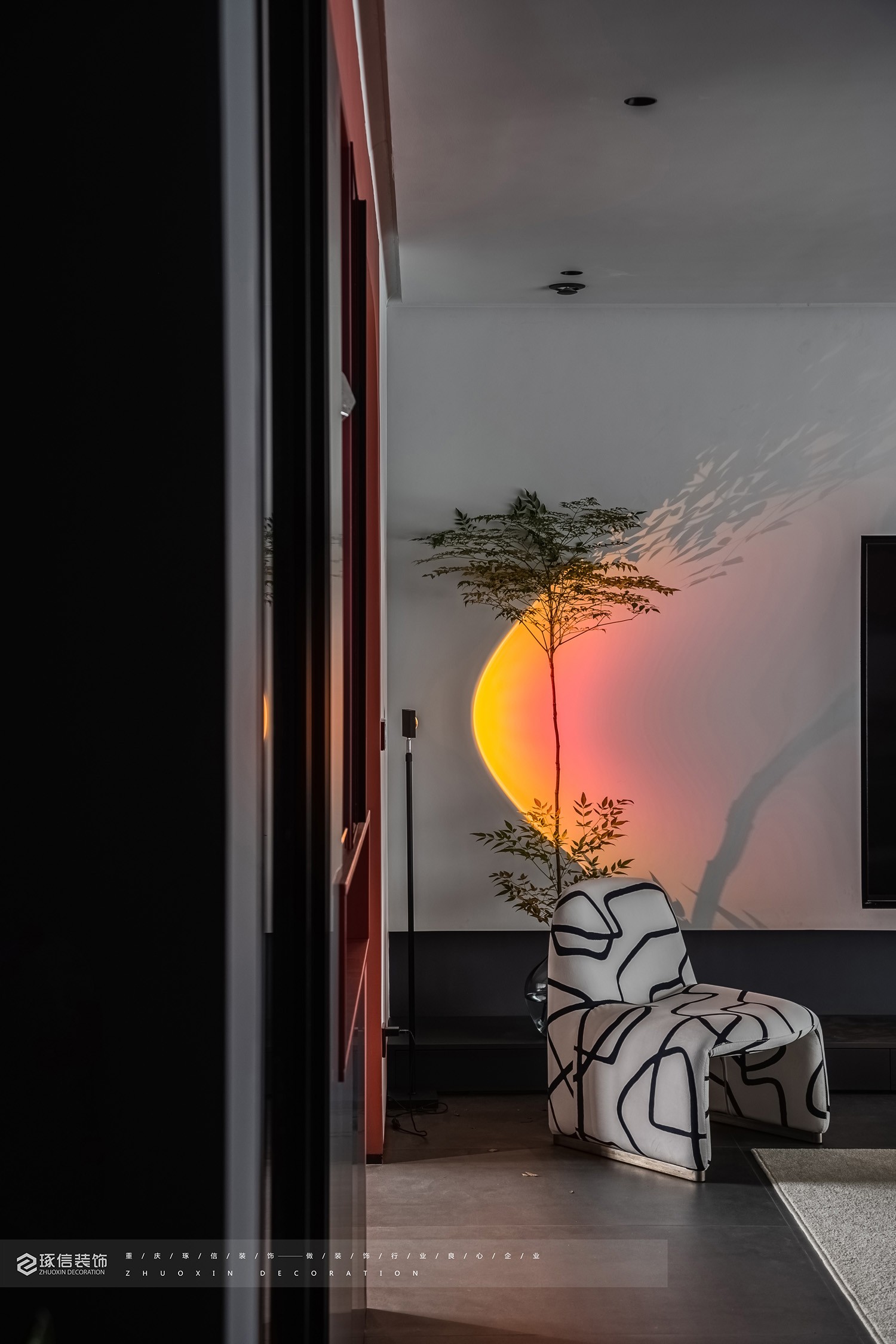 120 平现代风,黑红 cp 档丨琢信装饰-5